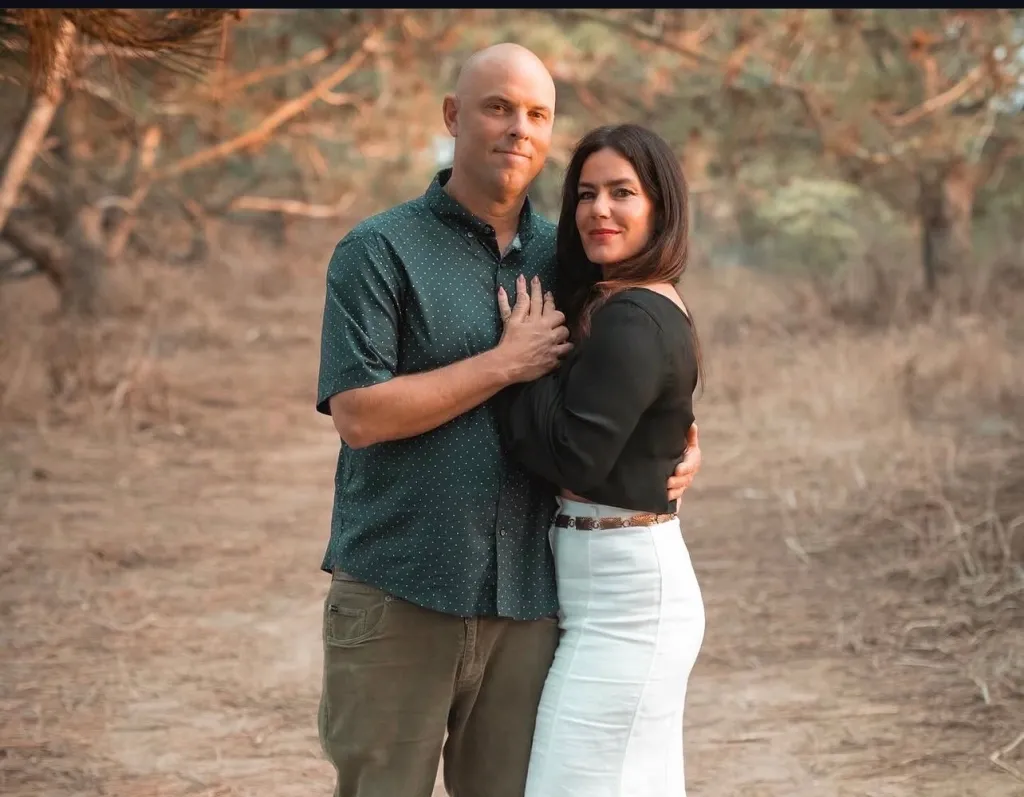 Vanessa Michelson Wheyland with her husband.