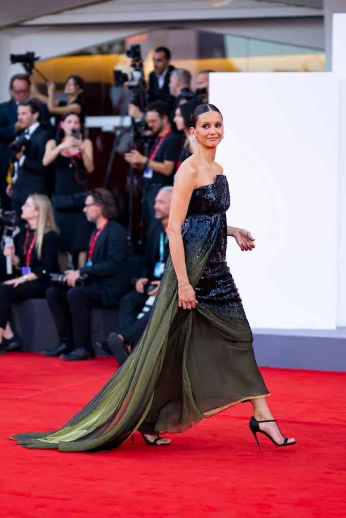 Nina Dobrev on the red carpet at the Venice International Film Festival.
