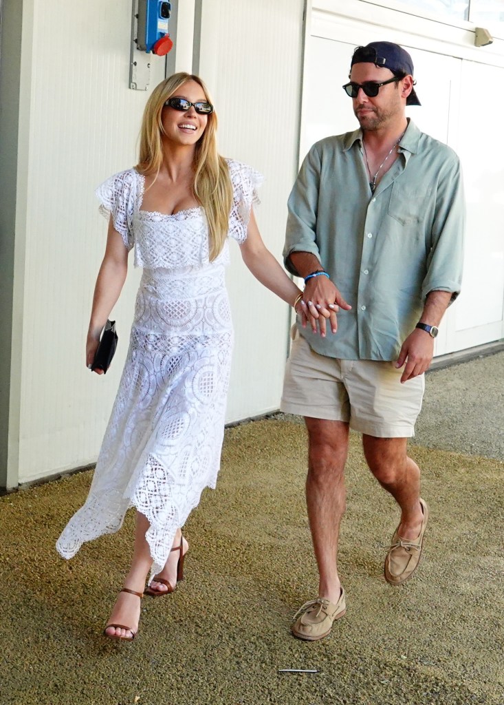 Sydney Sweeney and Scooter Braun leaving Venice.