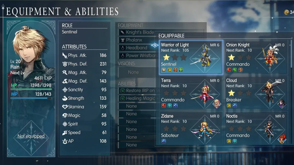 Vision Menu FF Resonance