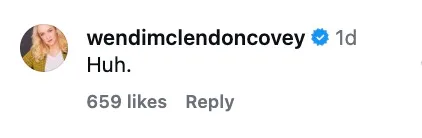 Wendi McLendon-Covey Instagram comment