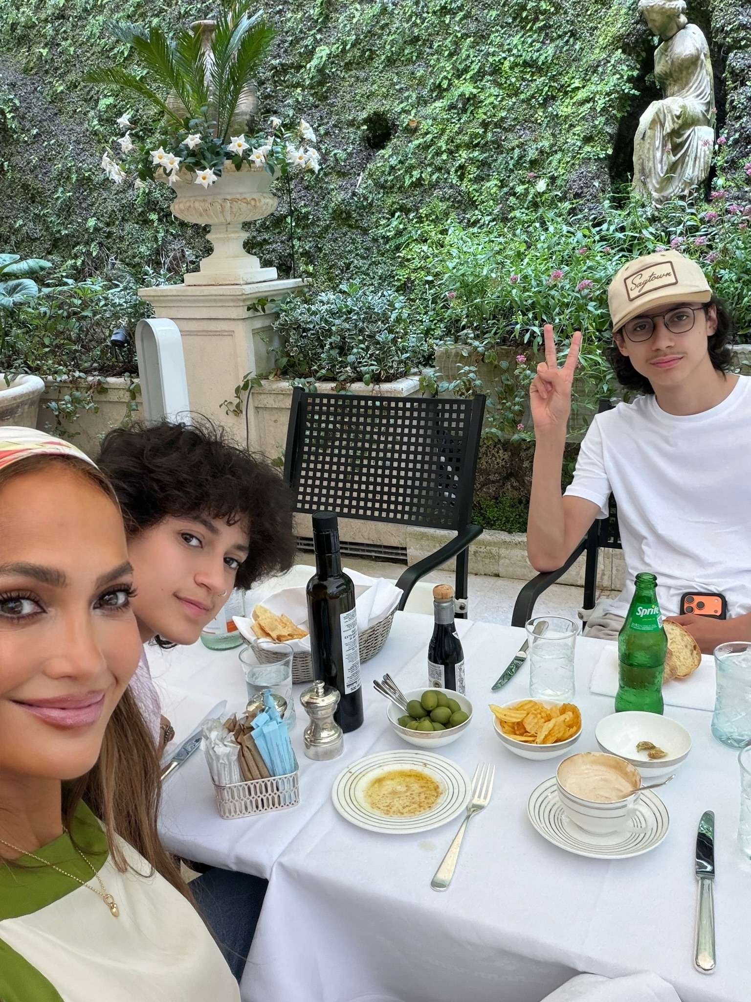 Jennifer Lopez and her twins.