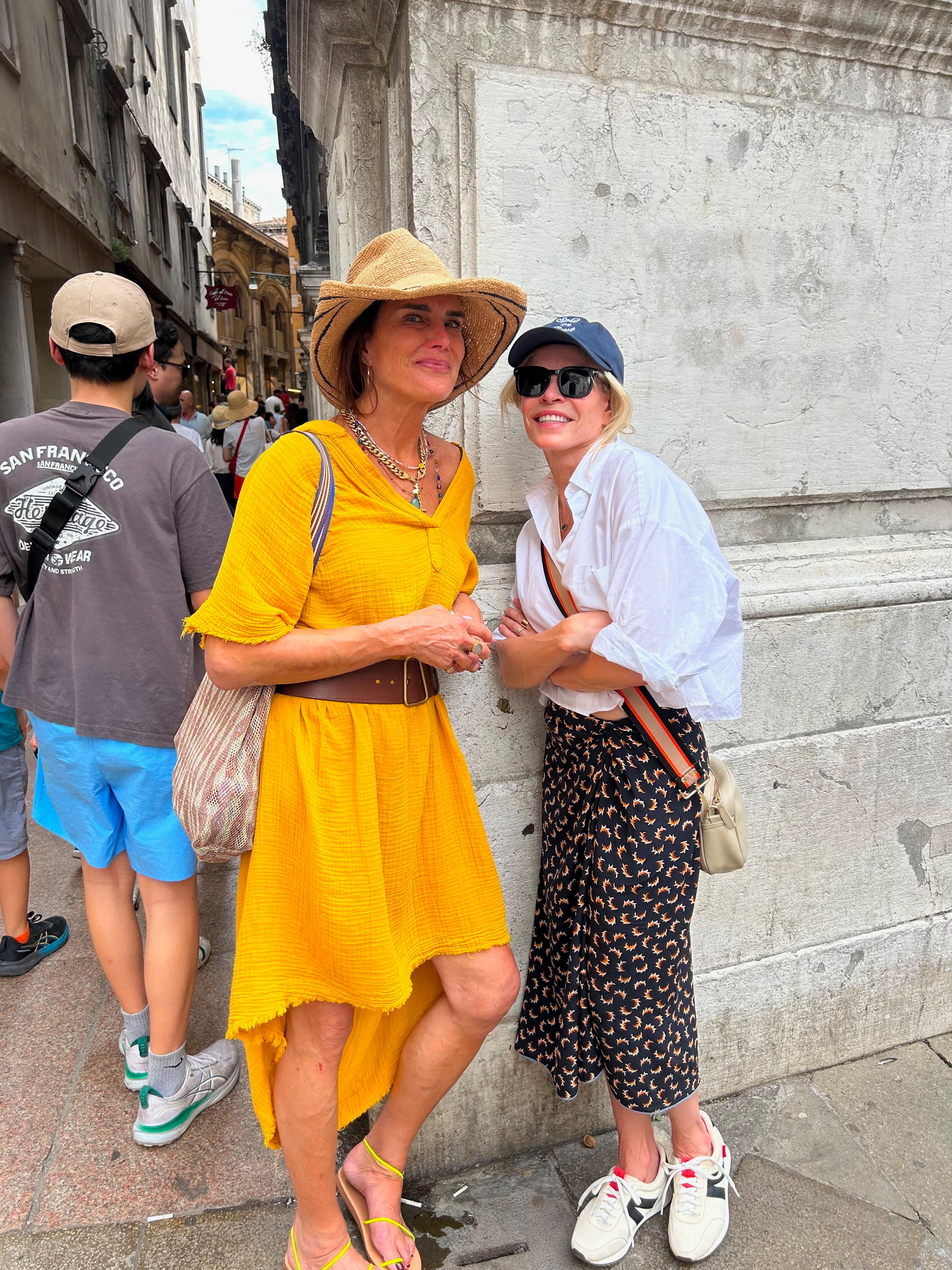 Away from the water, Shields traded her swimsuit for a bright yellow dress while exploring Croatia with Handler.