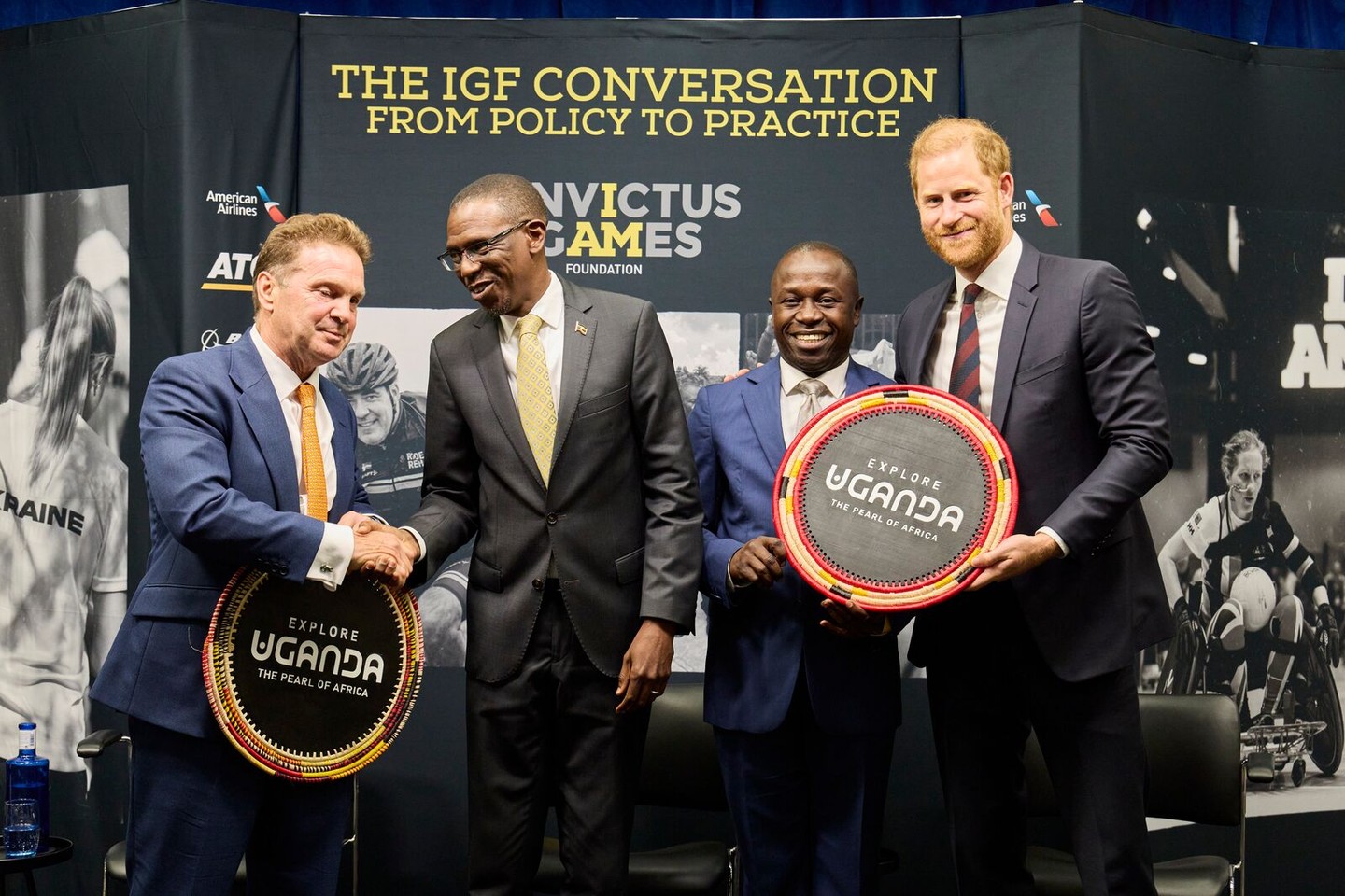 Prince Harry with Kiryowa Kiwanuka