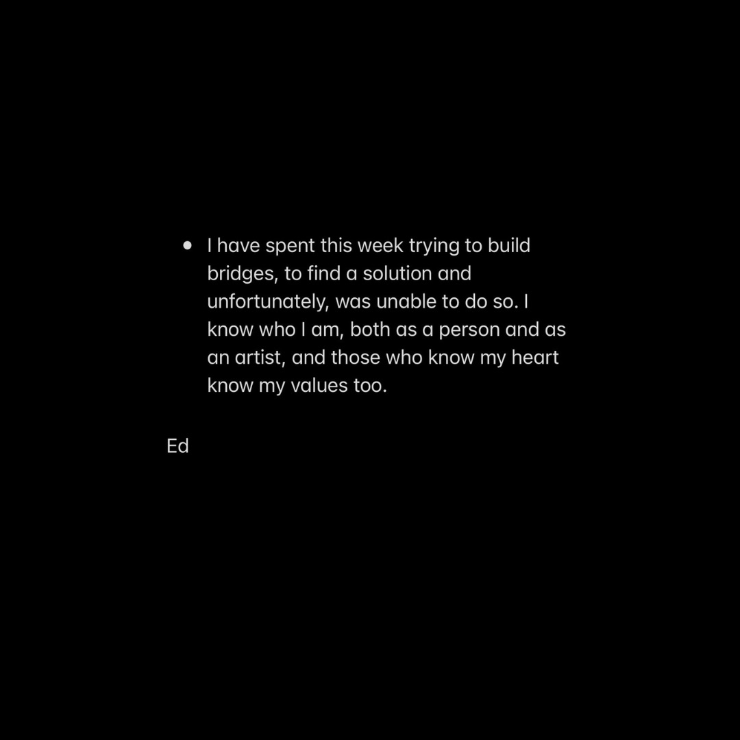 Ed Sheeran statement