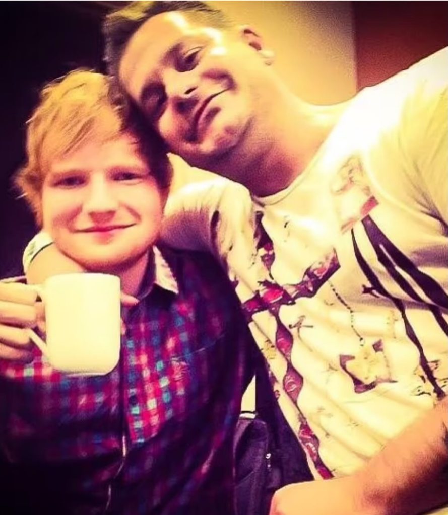 Ed Sheeran and his cousin Jethro Alonestar Sheeran.