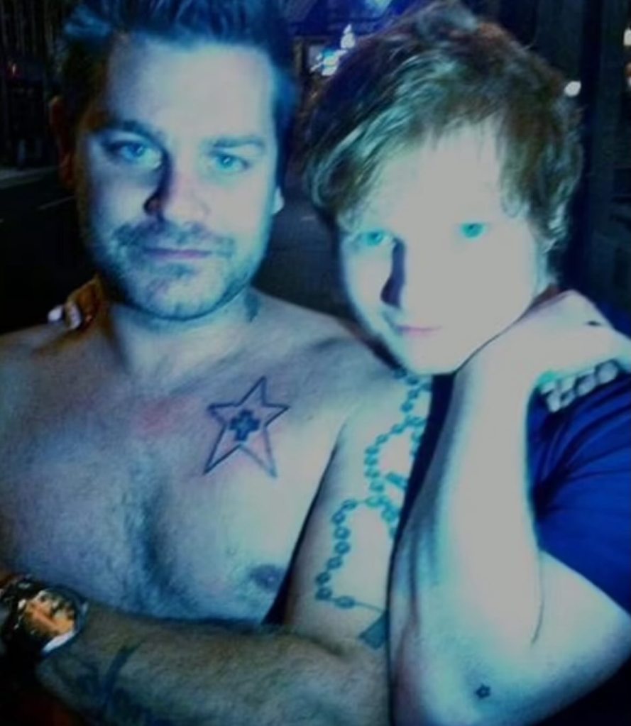Ed Sheeran and his cousin Jethro Alonestar Sheeran.