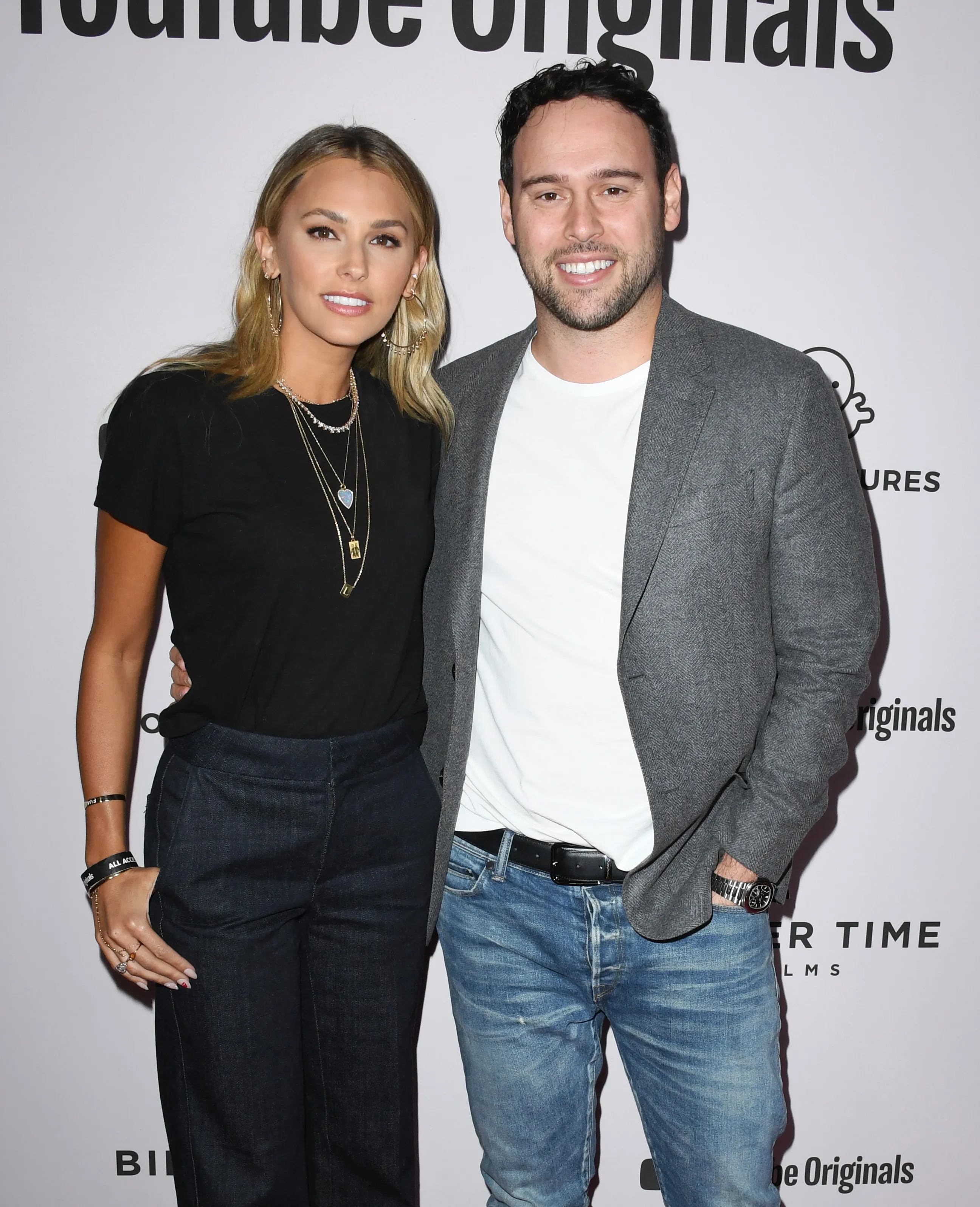 Yael Cohen and Scooter Braun in LA in January 2020