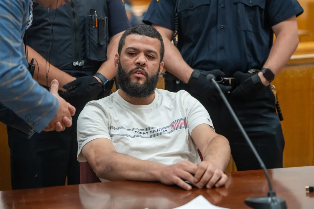 Yehia Amin, a Queens man, at his sentencing for hate crime charges.