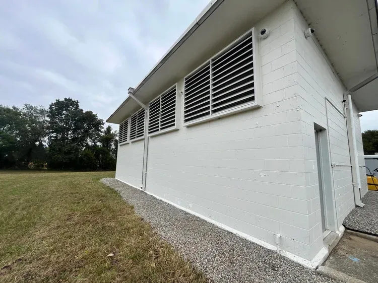 Exterior view of a grid-down bunker.