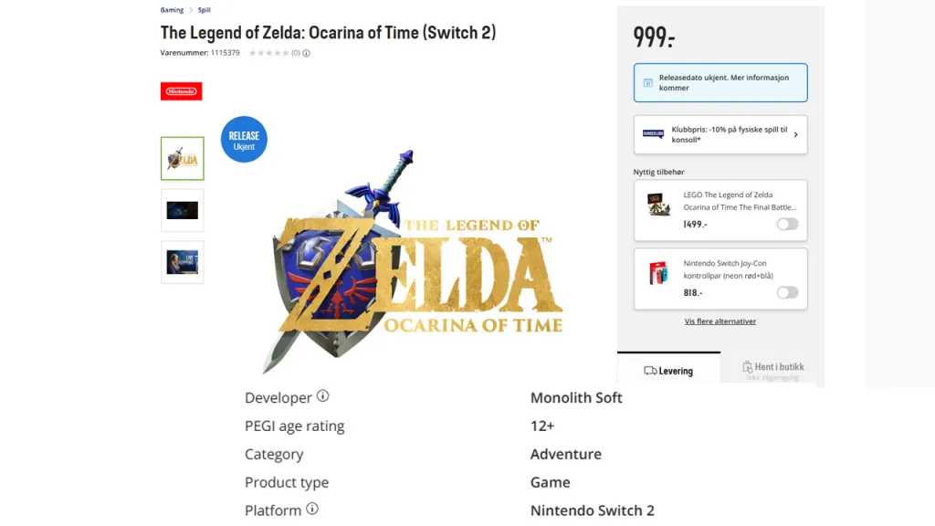 Zelda Ocarina of Time Remake Developer Leak