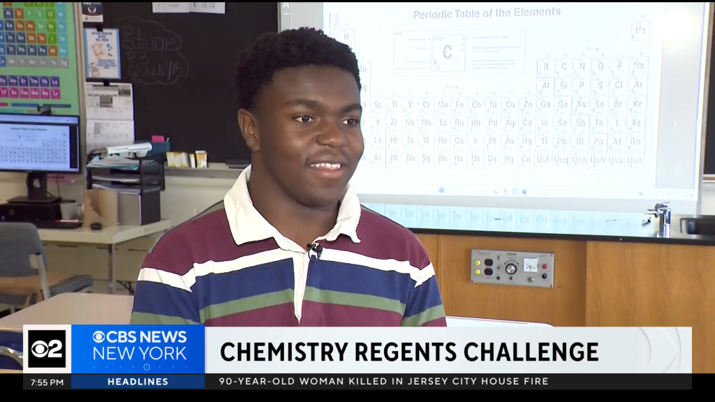 Long Island high school student Jojo Yawson earned a perfect 100 on his chemistry regents exam, winning his teacher's $100 challenge that has been around for 25 years.