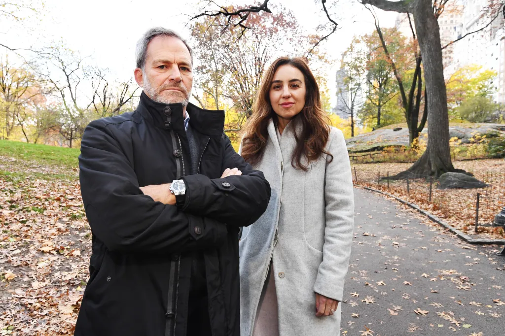 Brittany Russell and Jeff Mitchell are running for the Forest Hills Gardens Corp. board, Wednesday, Nov. 19, 2025.