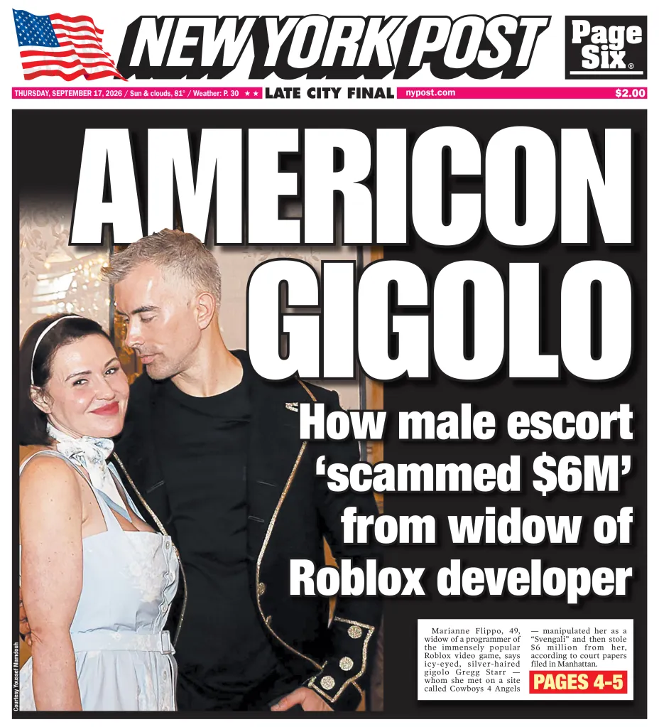 Front page of the New York Post featuring the headline 