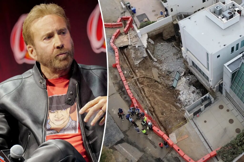Nicolas Cage trying to save $10.5 million Malibu home as massive sinkhole continues to grow