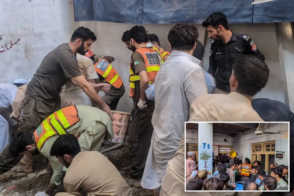School roof collapse kills at least 18 people, injures more than 3 dozen in Pakistan