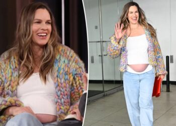 Pregnant Hilary Swank, 52, responds to backlash about women having babies later in life