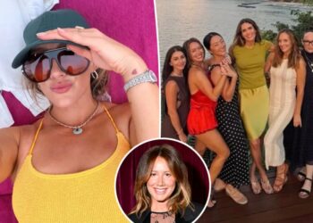 Hilary Duff flaunts figure in yellow swimsuit on girls’ trip as ‘toxic mom group’ drama resurfaces