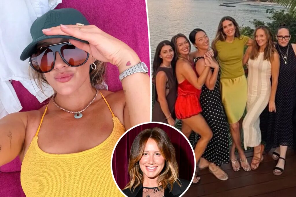 Hilary Duff flaunts figure in yellow swimsuit on girls’ trip as ‘toxic mom group’ drama resurfaces