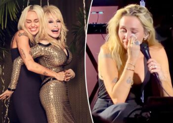 Miley Cyrus cries while honoring late godmother Dolly Parton at LA concert: ‘I miss her’