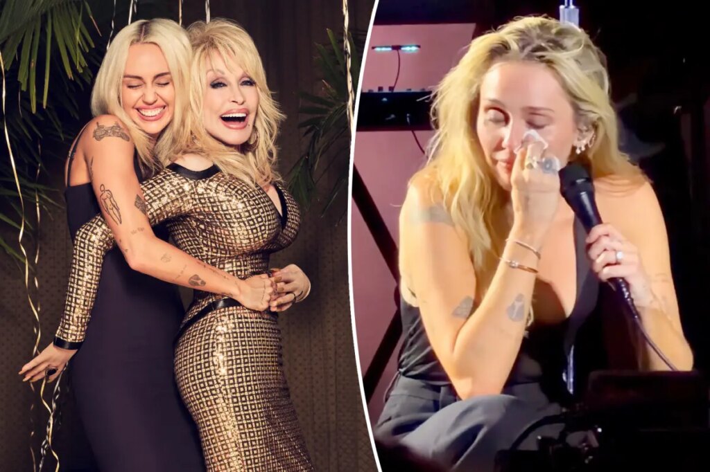Miley Cyrus cries while honoring late godmother Dolly Parton at LA concert: ‘I miss her’