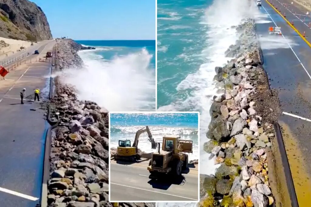 Crews race to repair PCH after section of highway washed out by storms