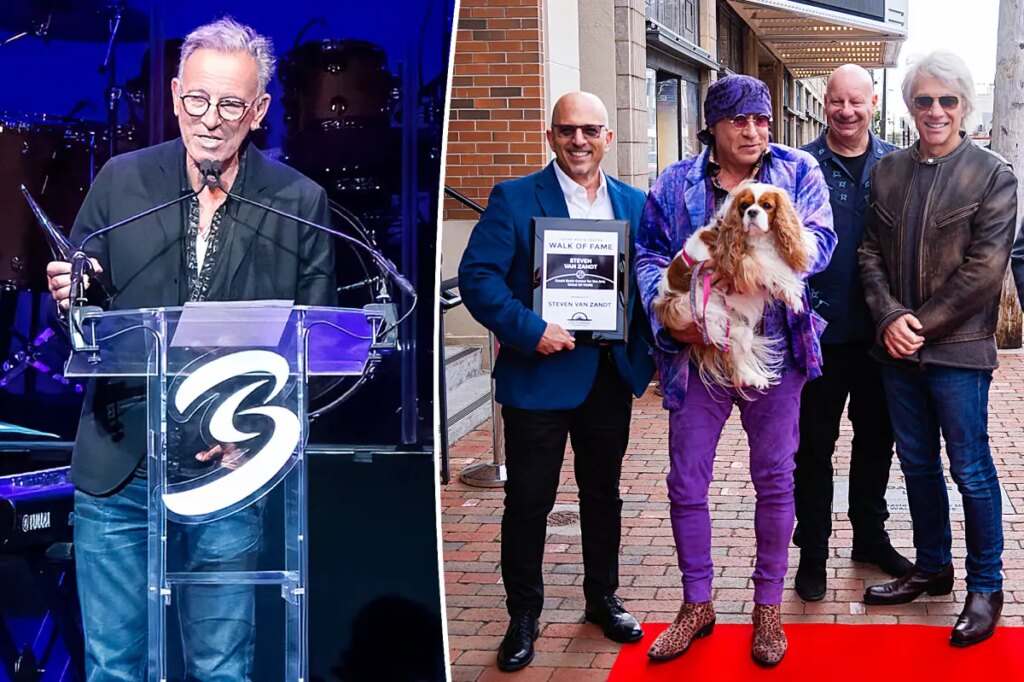 Bruce Springsteen makes surprise appearance at Steven Van Zandt’s inaugural Teachers Hall of Fame Gala, Pete Davidson emcees