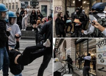 Italian police arrest hundreds of protesters over tense clashes, looting businesses
