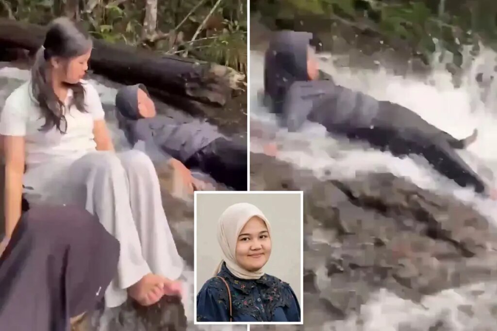 Sightseer slips plunges to death off 65-foot waterfall — friends filmed horrific moment