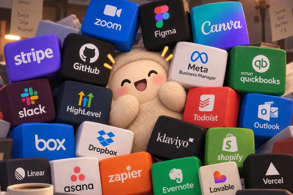 Muse mascot surrounded by app logos.