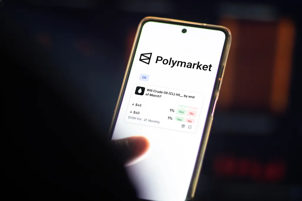 Polymarket application displayed on a smartphone screen.