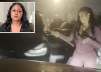 Deranged LA road-rage driver smashes woman’s car with crowbar, beats and bites her in savage attack caught on video