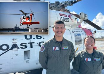Coast Guard swimmer, 24, says he fought waves and darkness to rescue 16 people from Pacific Ocean