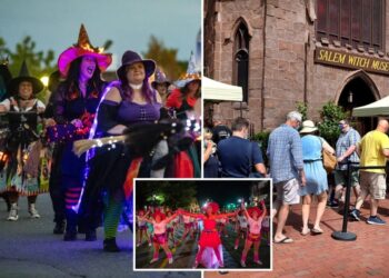 Nearly 3,000 ‘witches’ gather in Salem to break macabre world record in spooky stunt