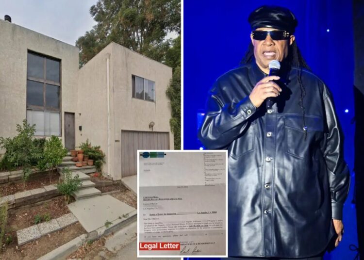 Stevie Wonder sues to evict ex living in his LA home rent-free for nearly 40 years