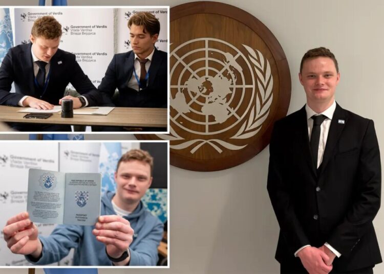 British man, 21, who founded his own country receives award from the United Nations