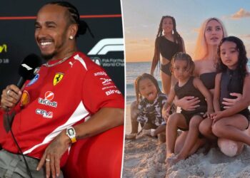 Lewis Hamilton makes rare comment on his relationship with Kim Kardashian’s 4 kids