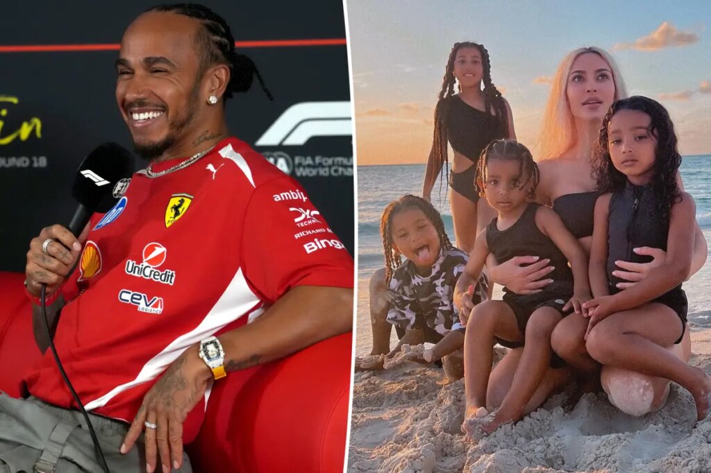Lewis Hamilton makes rare comment on his relationship with Kim Kardashian’s 4 kids