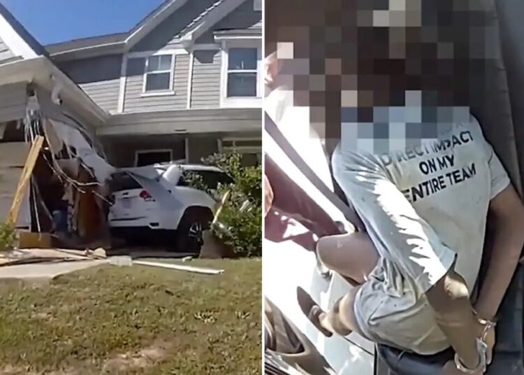 Stolen car slams into South Carolina home as teens bolt, authorities say