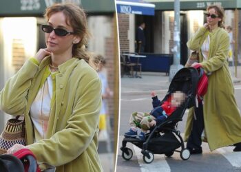 Jennifer Lawrence steps out with her son after plastic surgery reveal
