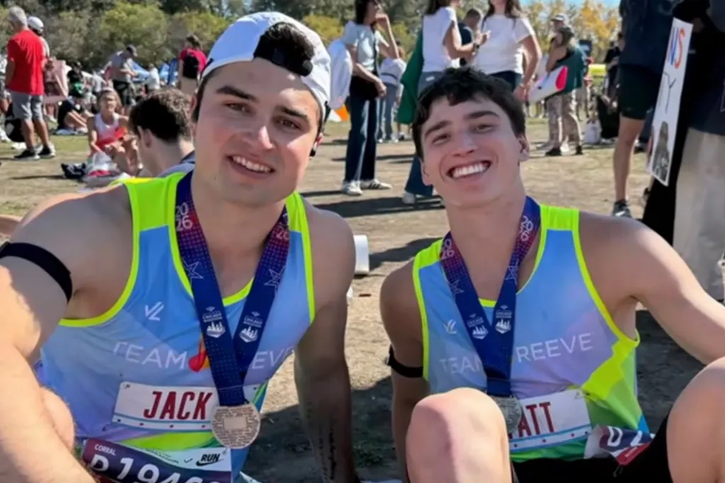 Anderson completed the marathon alongside his brother, Jack.