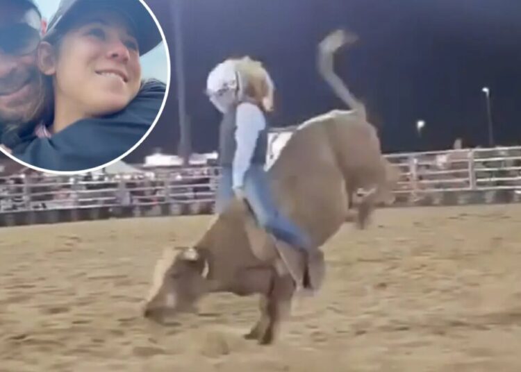 Chris Hemsworth celebrates as daughter India, 14, wins all-boy bull-riding competition