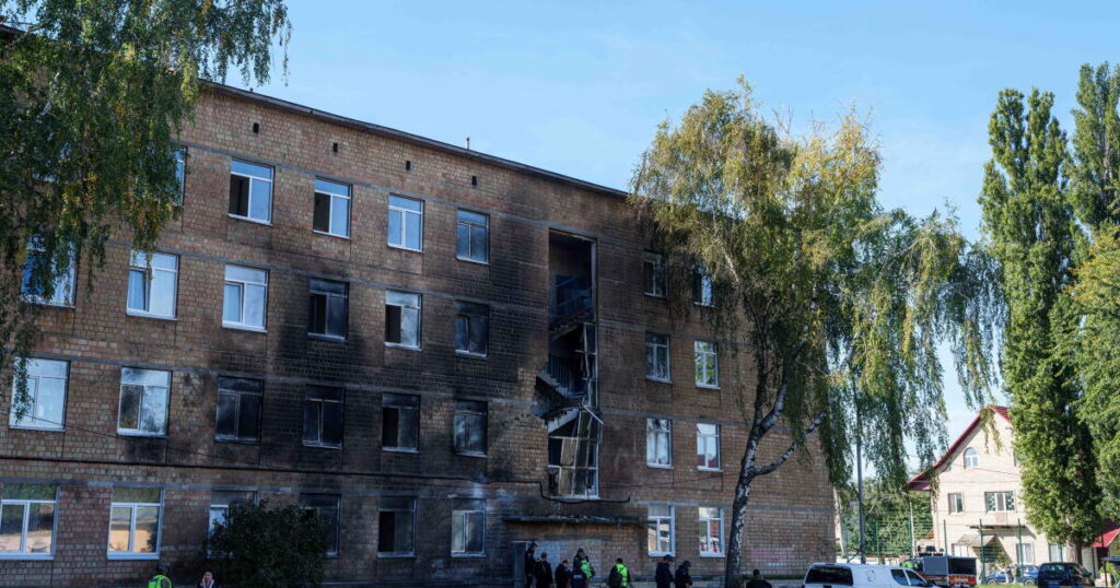 A Russian drone hits a Kyiv school as Moscow presses its aerial campaign against Ukraine