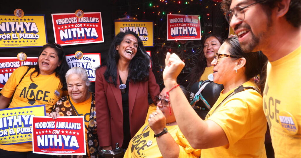 Bass and Raman court Latino voters as L.A. mayor’s race comes down to the wire