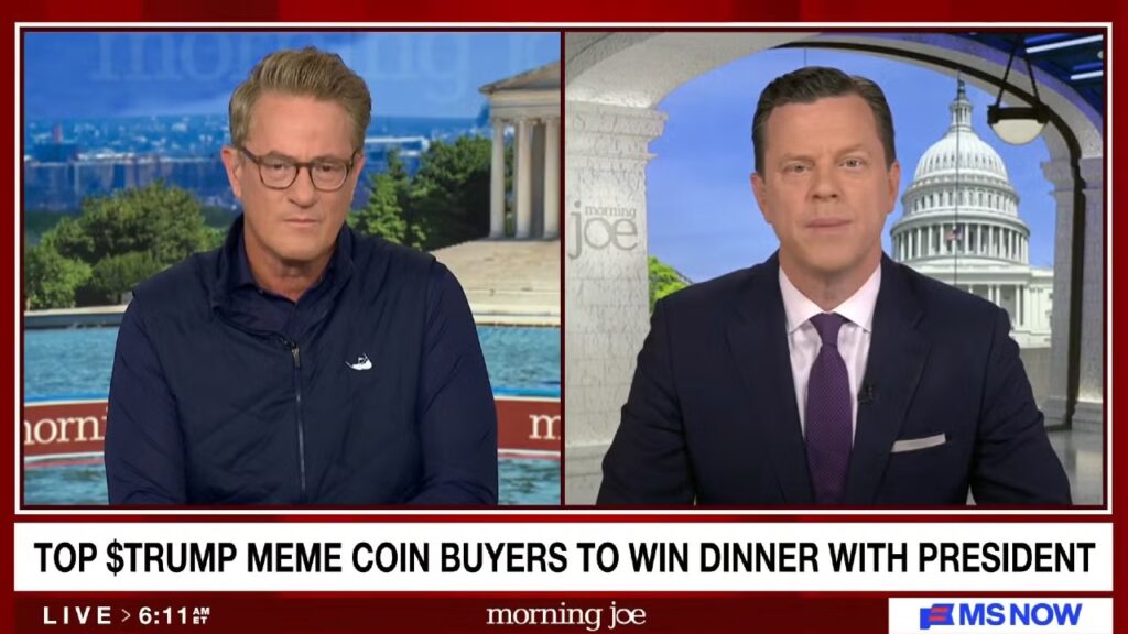 ‘Morning Joe’ Calls Out Trump’s Meme Coin Dinner Contest as Pure ‘Corruption’