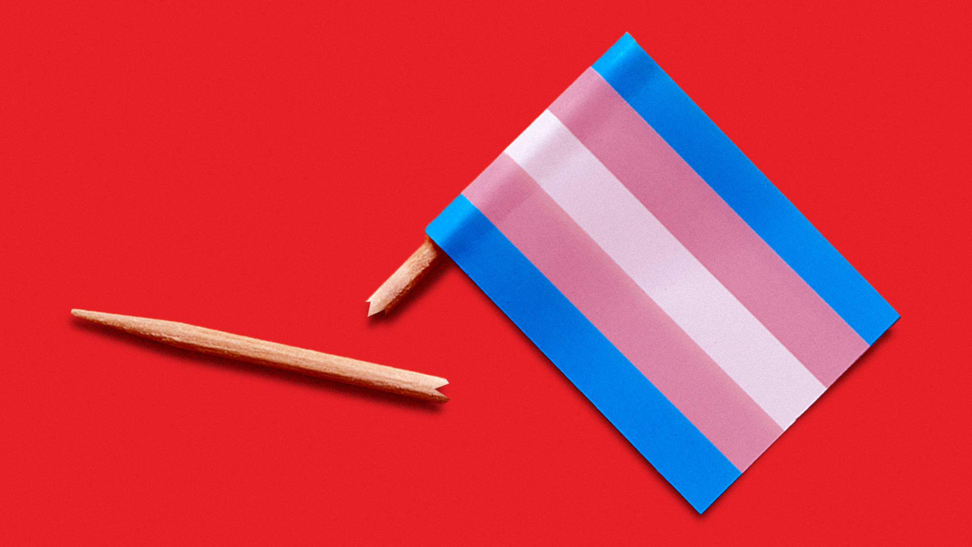 a broken trans flag