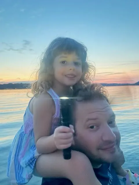 Vivian Savella with her father, Aaron.