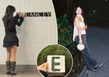 NYC artist’s creative quick fix for cracked subway tiles goes viral