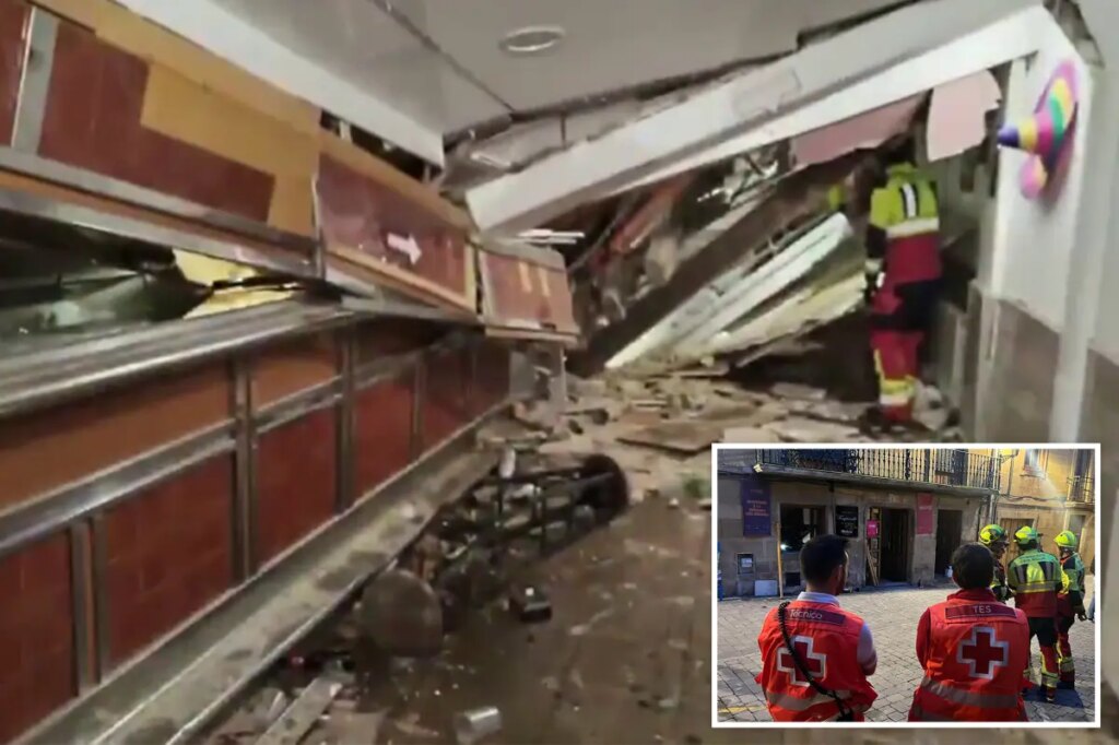 Eleven hurt after bar collapses in Spain