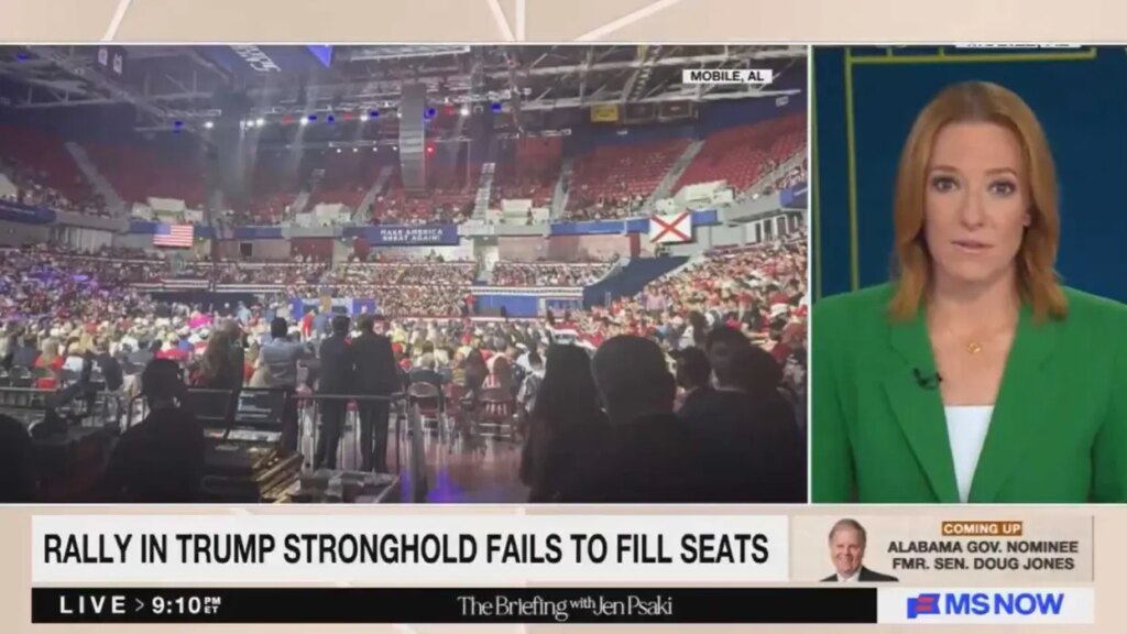 Trump ‘couldn’t even fill half the seats’ at red state rally as support fades: Jen Psaki
